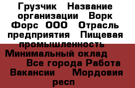 Грузчик › Название организации ­ Ворк Форс, ООО › Отрасль предприятия ­ Пищевая промышленность › Минимальный оклад ­ 35 000 - Все города Работа » Вакансии   . Мордовия респ.